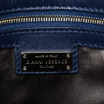 Versace Patent Borsa Couture Shoulder Bag Navy 6 of 6