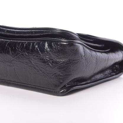 Saint Laurent Crinkled Calfskin Matelasse Monogram Baby Niki Chain Satchel Black 10 of 10