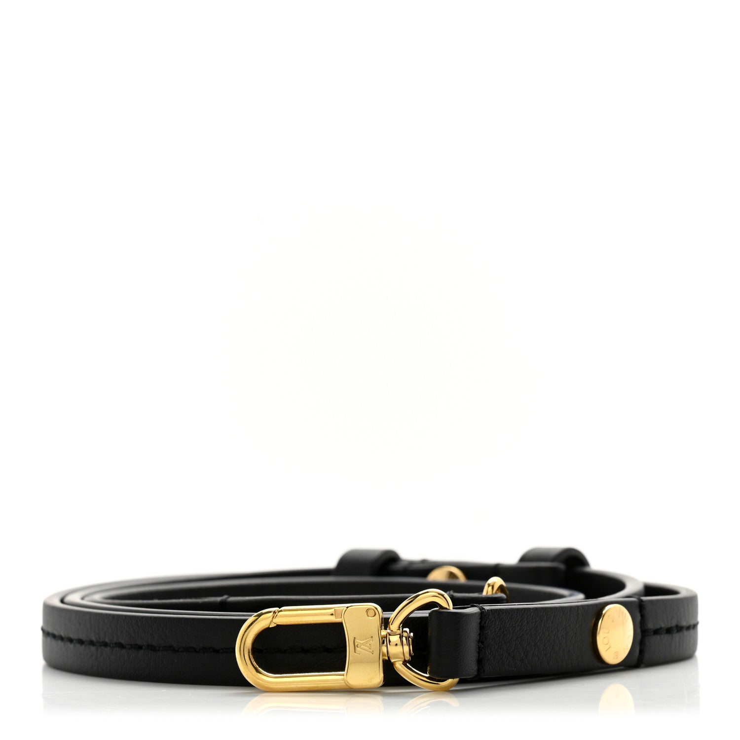 Louis Vuitton Calfskin 16mm Adjustable Shoulder Strap Black 1 of 3