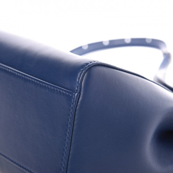 Fendi Nappa Mini Peekaboo Iconic Satchel True Blue 10 of 11