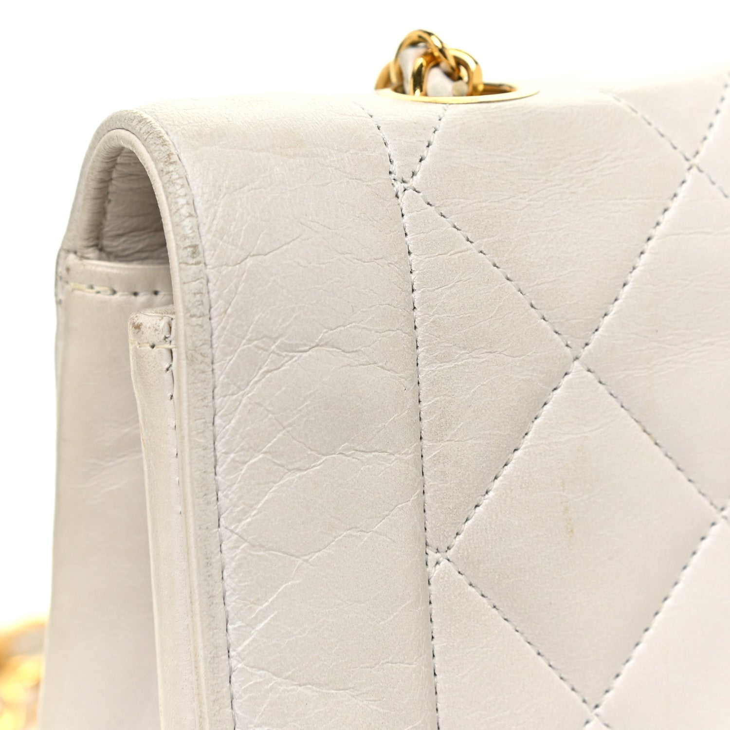 Chanel Lambskin Quilted Medium Single Flap White 18 of 24