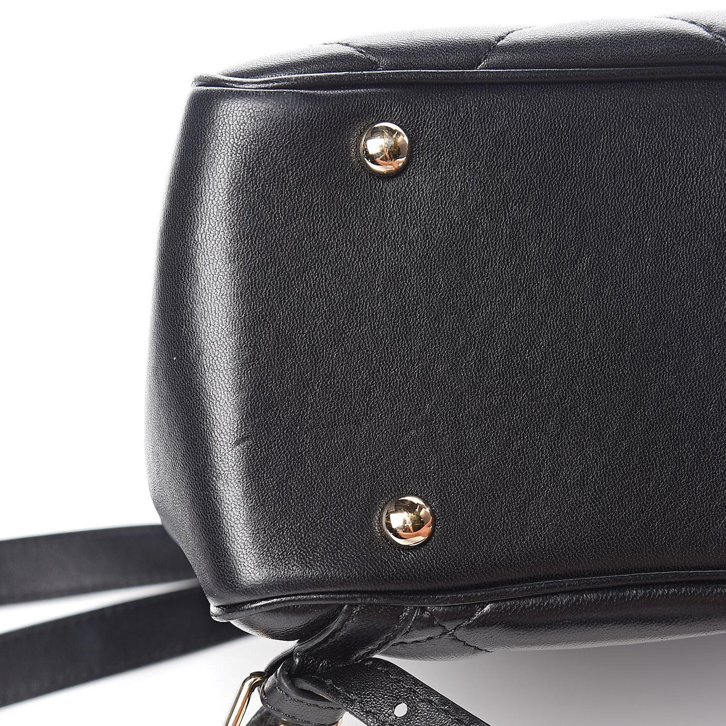 Lambskin Quilted Chain Backpack Black