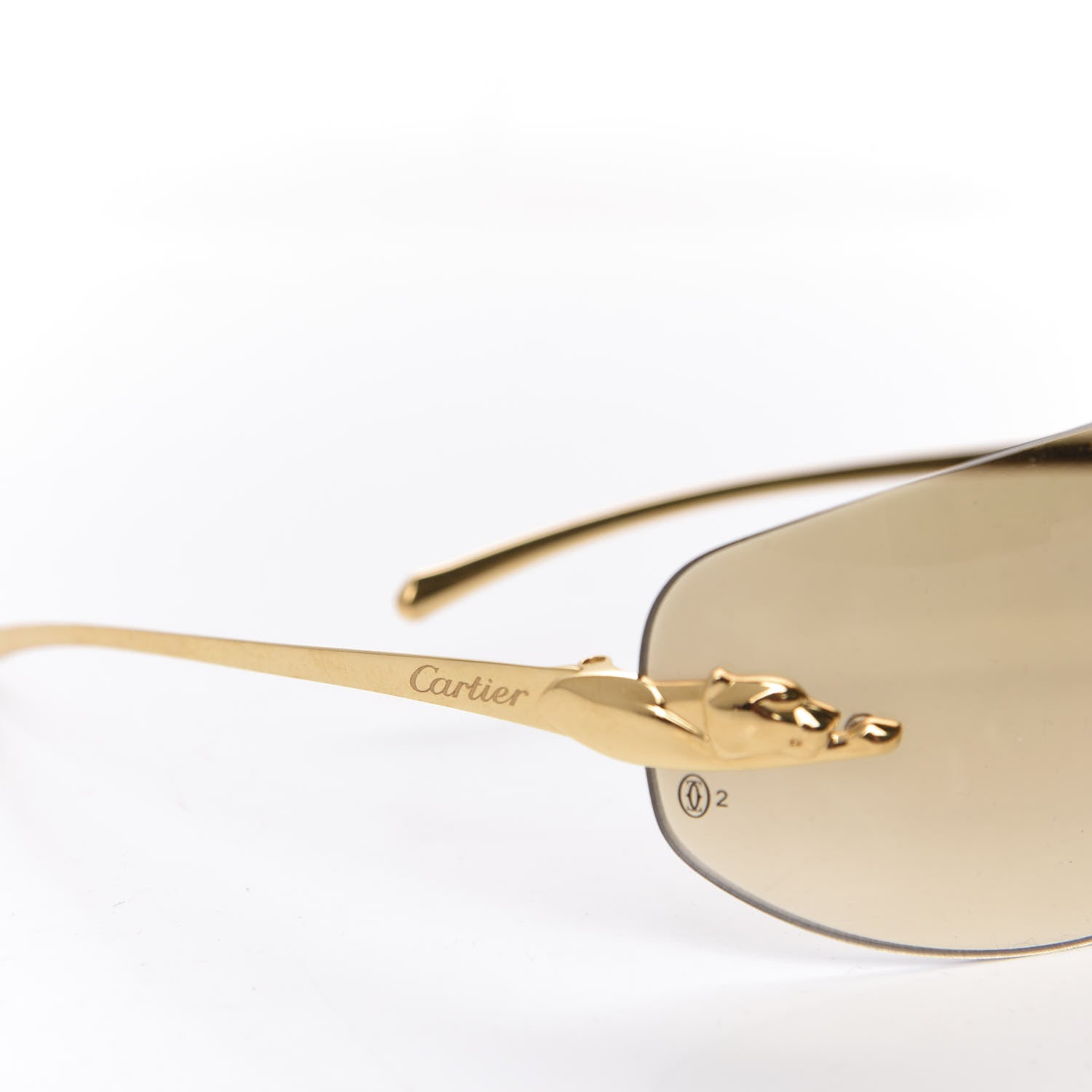 Cartier Panthere De Sunglasses Gold 8 of 8