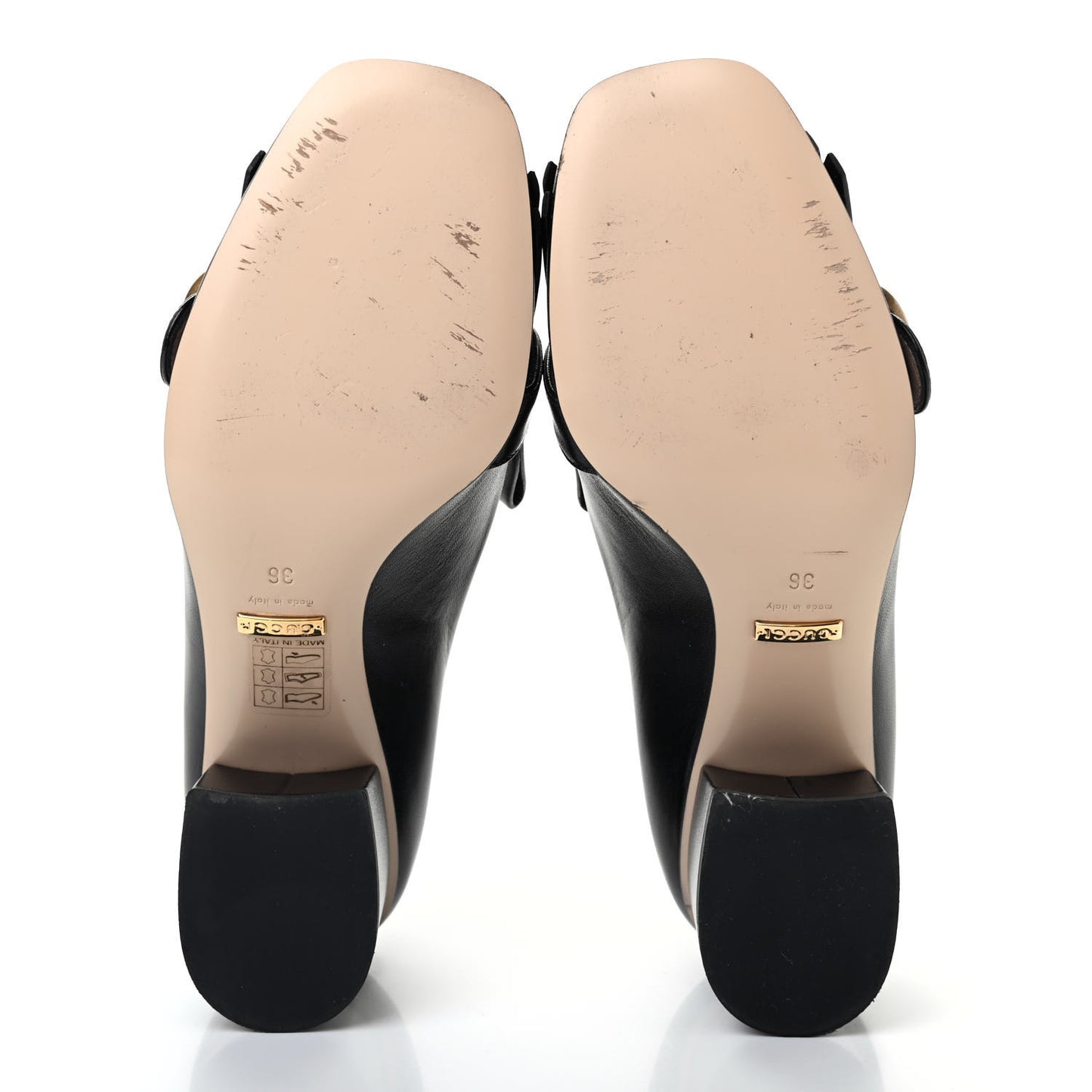 Malaga Kid GG Marmont Fringe 50mm Loafer Pumps 36 Black