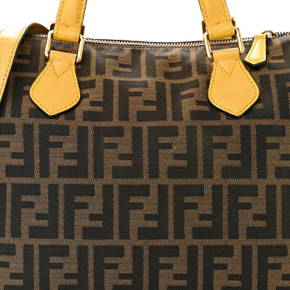 Fendi Zucca Vitello Elite Small Boston Tobacco Yellow 8 of 18