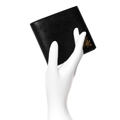 Prada Saffiano Bi-Fold Wallet Black 2 of 7