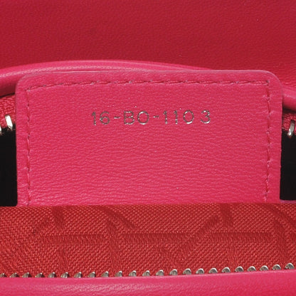 Christian Dior Lambskin Cannage Medium Lady Dior Hot Pink 8 of 8