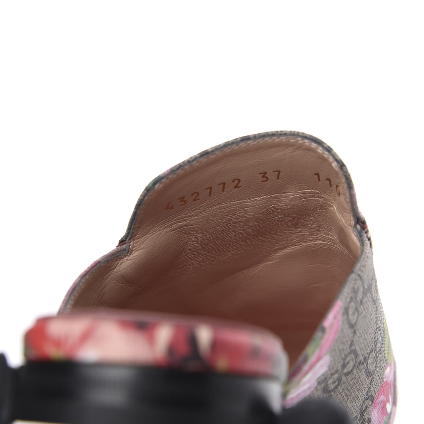 GG Supreme Monogram Blooms Womens Princetown Slippers 37 Beige Multicolor Dry Rose