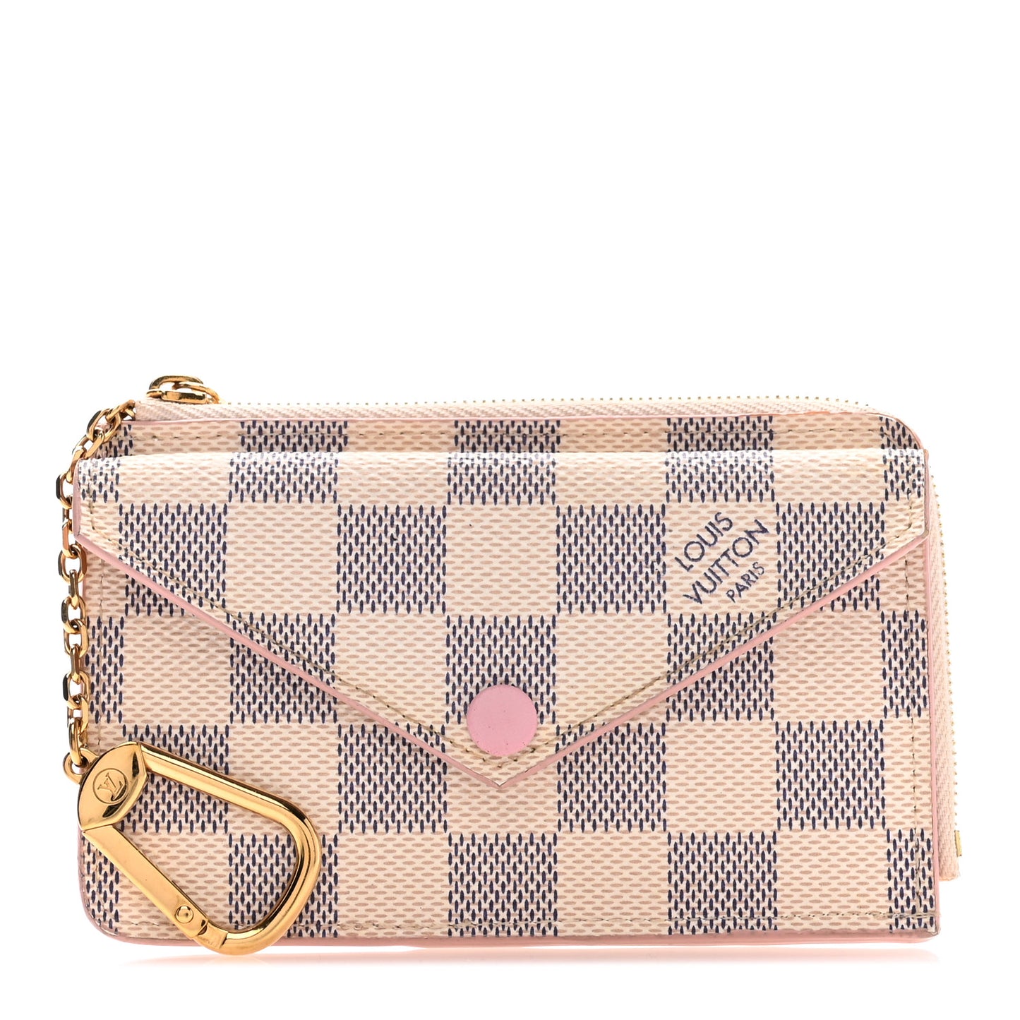 Damier Azur Recto Verso Card Holder Rose Ballerine