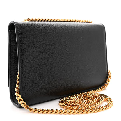 Saint Laurent Grain De Poudre Small Monogram Kate Satchel Black 3 of 16