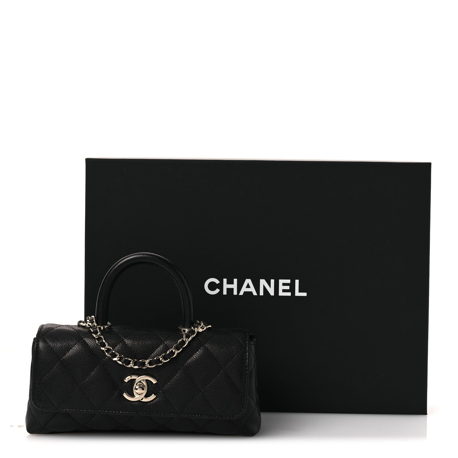 Chanel Caviar Quilted Maxi East West Coco Handle Flap Black 13 of 13