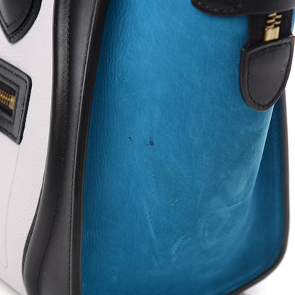 Celine Baby Grained Calfskin Nubuck Micro Tri-Color Luggage Light Grey 9 of 10