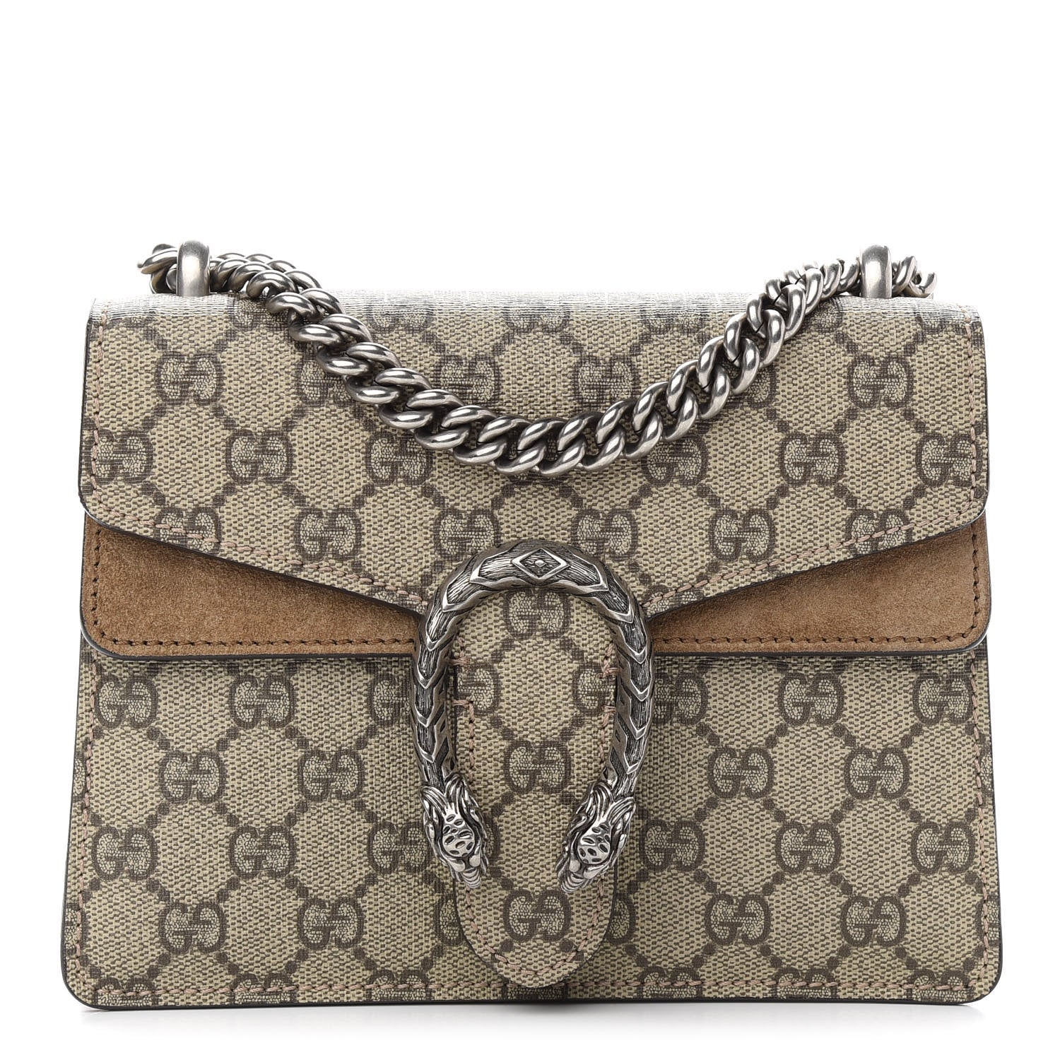 Gucci GG Supreme Monogram Mini Dionysus Shoulder Bag Taupe 1 of 11