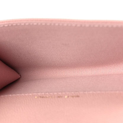 Chanel Caviar Quilted Flap Card Holder Wallet Light Pink 5 of 9