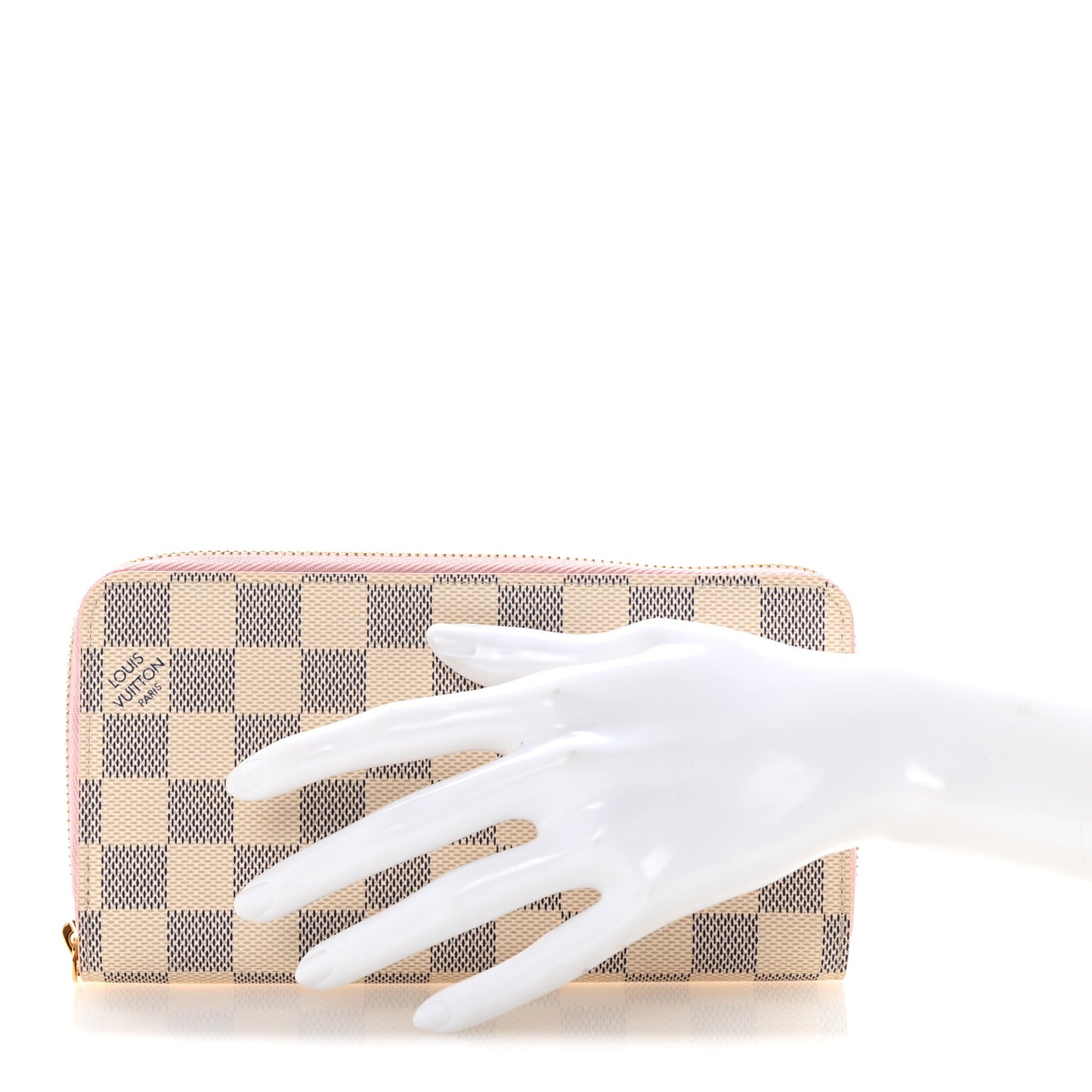 Damier Azur Zippy Wallet Rose Ballerine