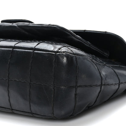 Chanel Lambskin Stitched Chocolate Bar Single Flap Black 9 of 9