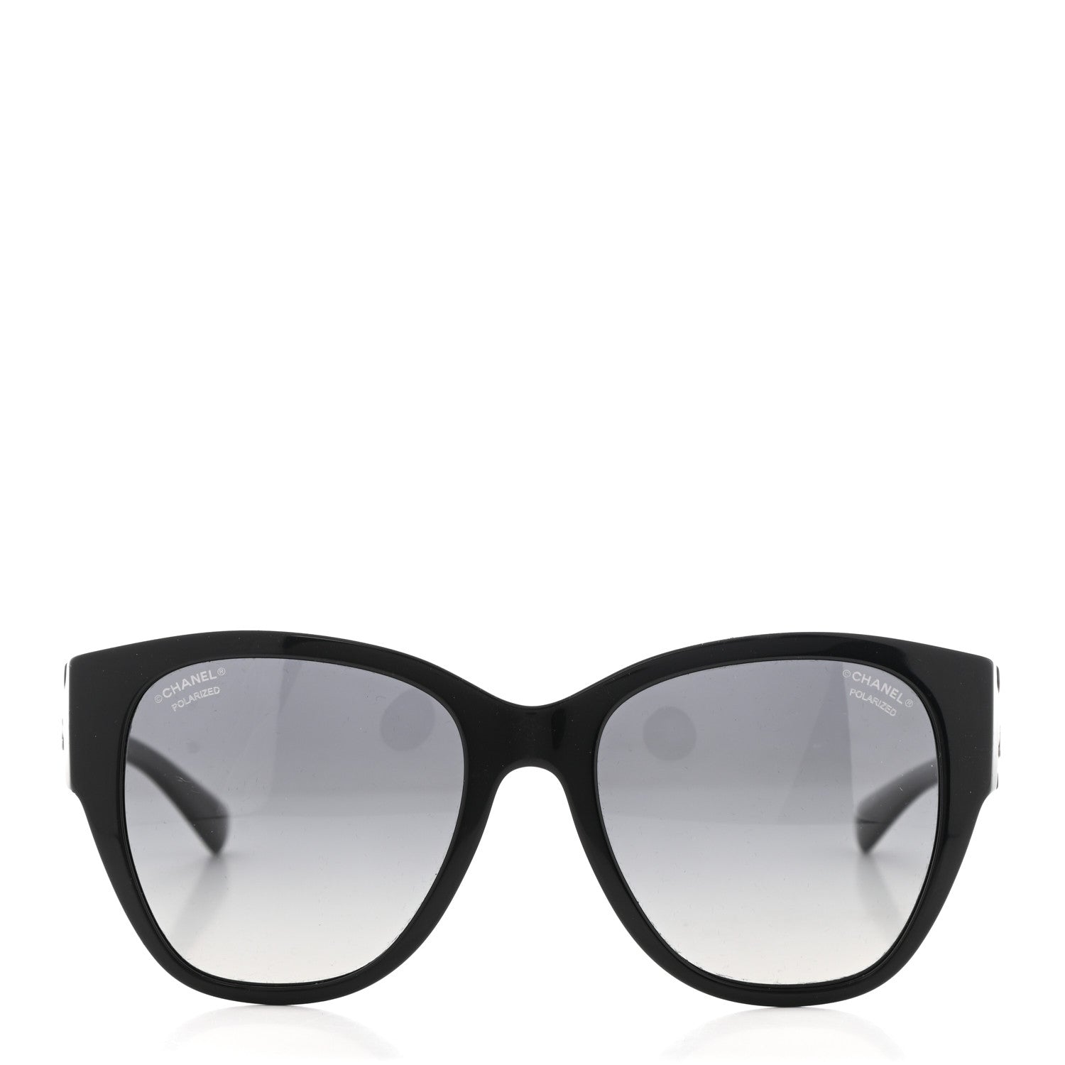 Chanel Acetate Polarized Butterfly CC Sunglasses 5412 Black 2 of 7