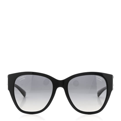 Chanel Acetate Polarized Butterfly CC Sunglasses 5412 Black 2 of 7