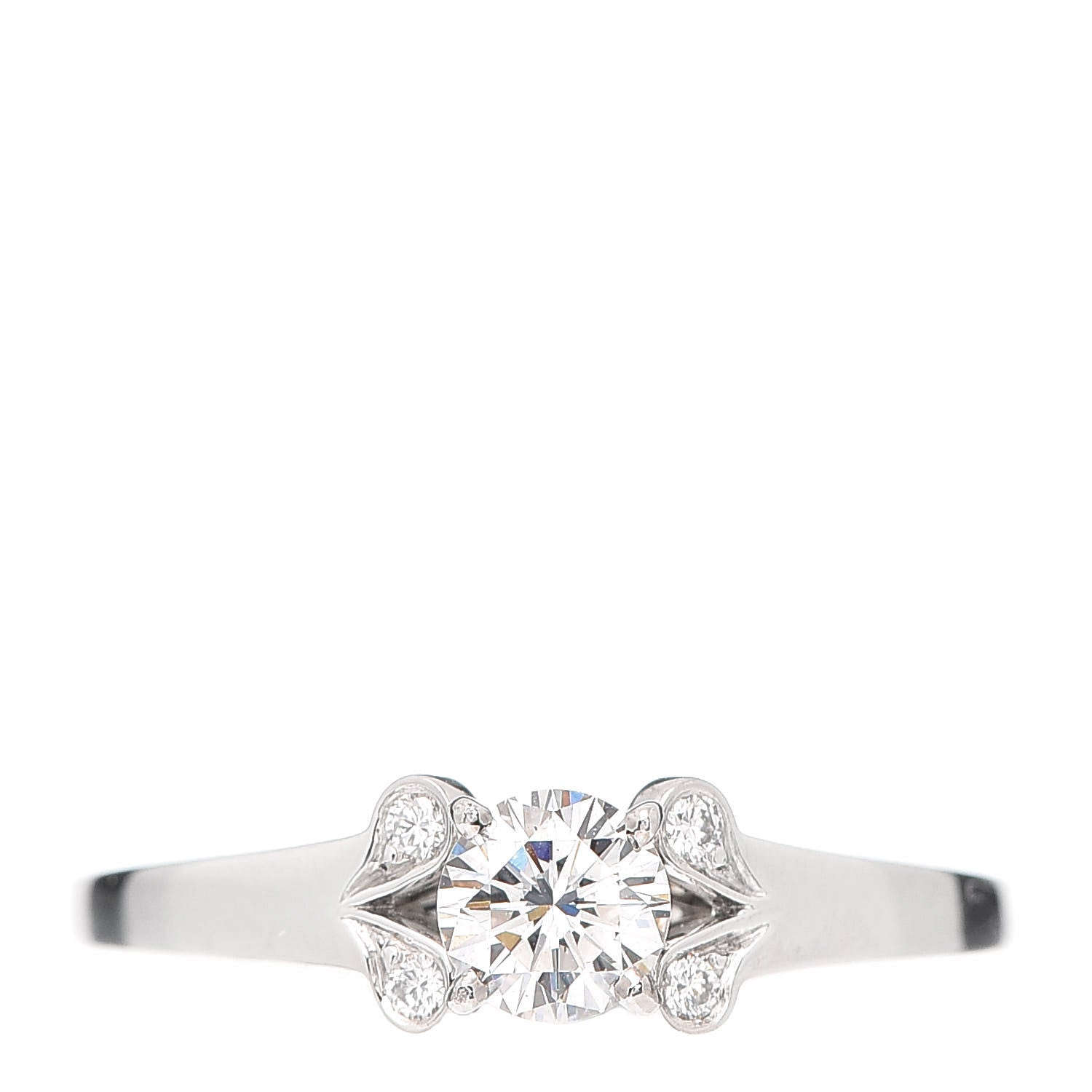 Cartier Platinum Diamond .35ct Ballerine Engagement Ring 50 5.25 1 of 5