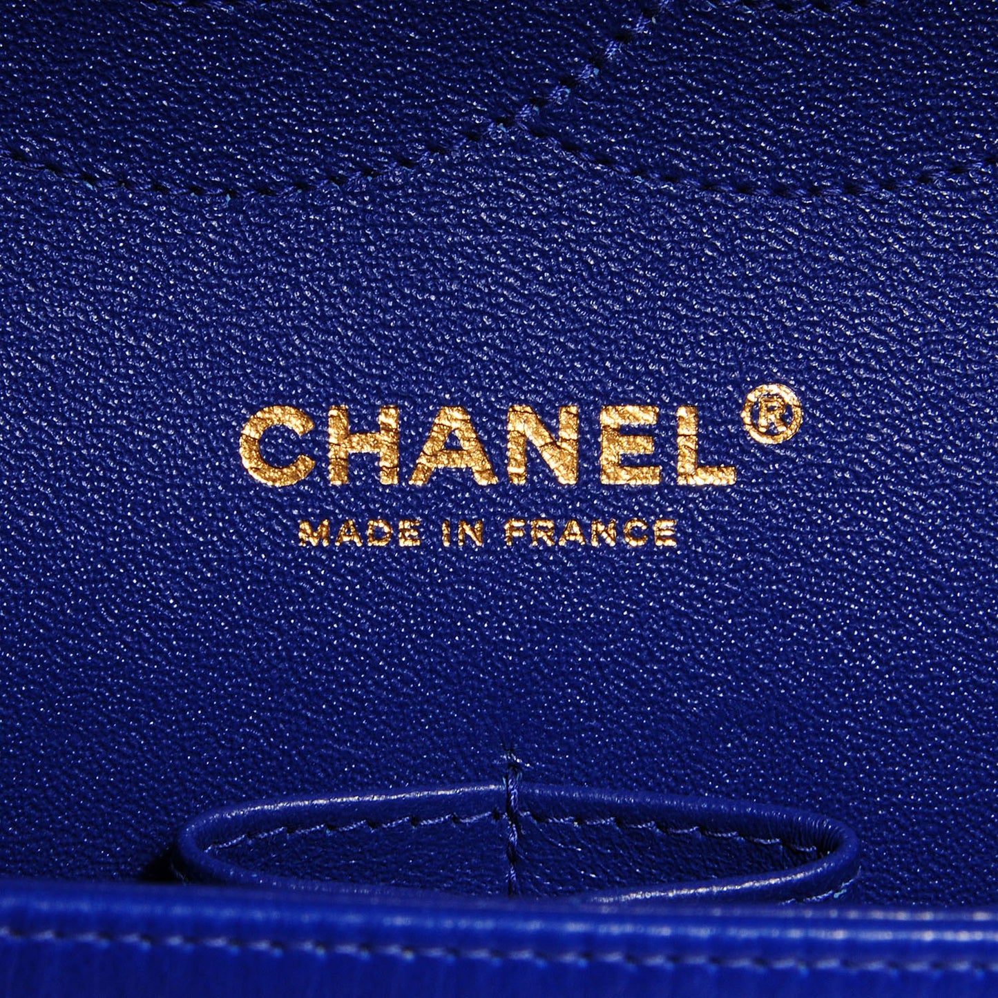 Lambskin Quilted Jumbo Double Flap Dark Blue