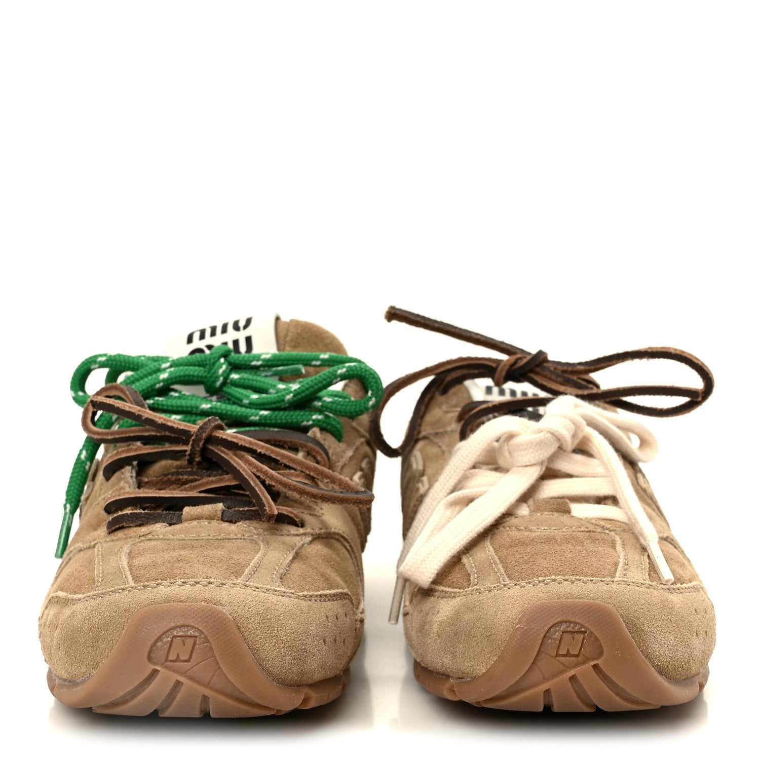Miu Miu X NEW BALANCE Scamosciato 530 SL Sneakers 37 Ecru 3 of 10