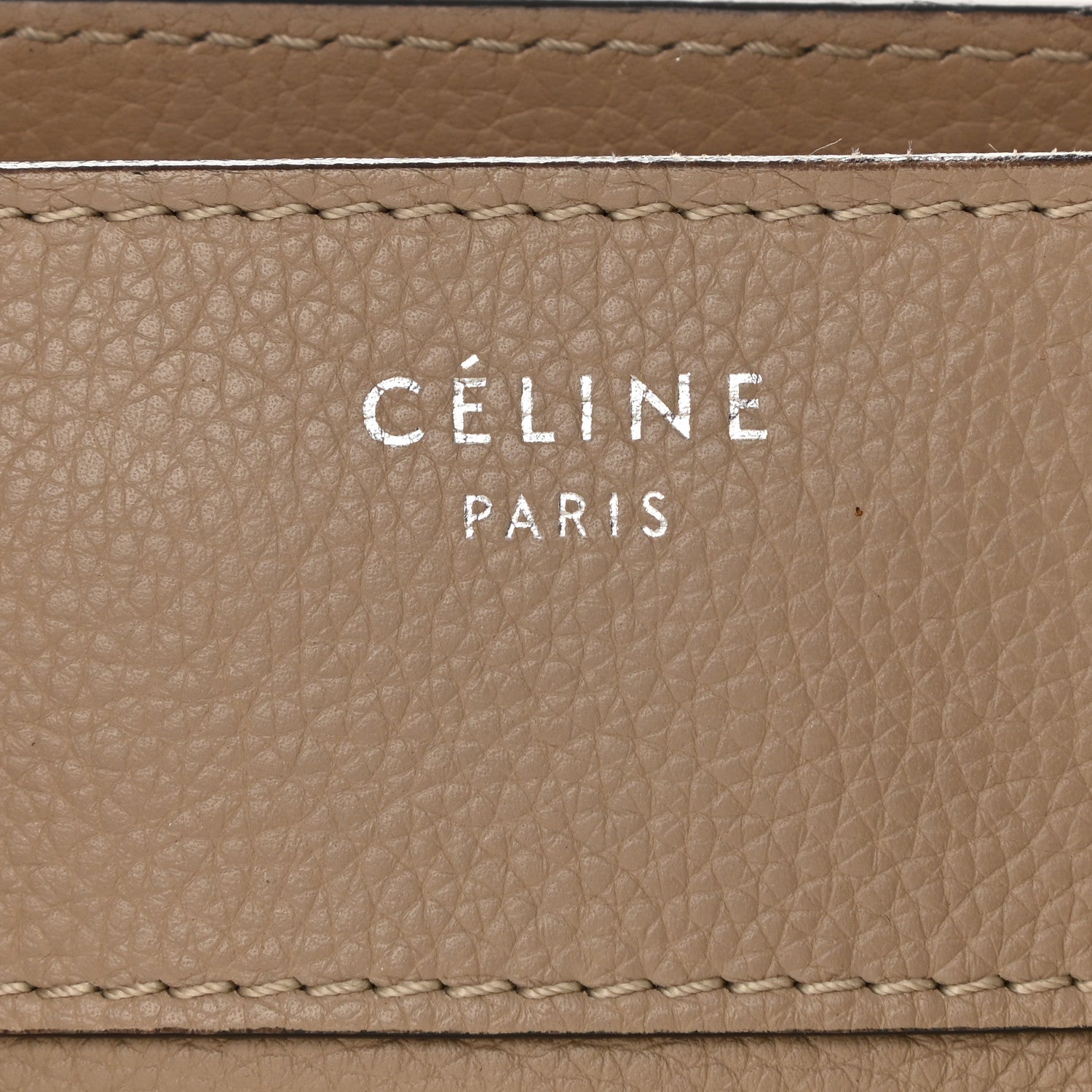 Celine Drummed Calfskin Mini Luggage Dune 6 of 14