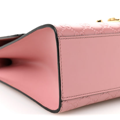 Gucci Guccissima Signature Medium Padlock Shoulder Bag Rose Baby Candy 9 of 12