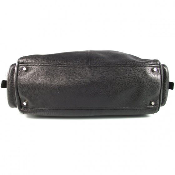 Large Leather Tote Black