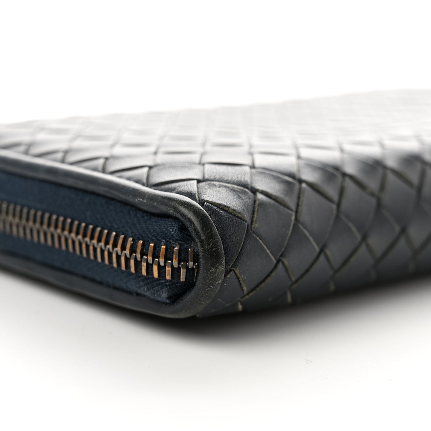 Bottega Veneta Nappa Intrecciato Zip Around Wallet Pacific 10 of 13