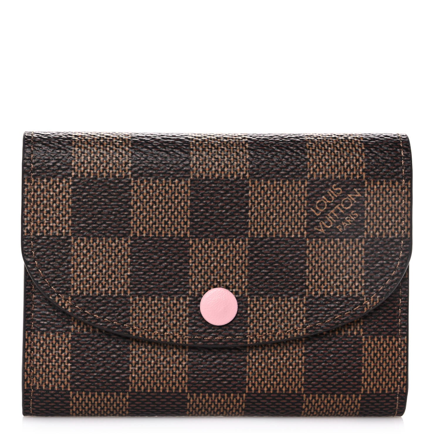 Louis Vuitton Damier Ebene Rosalie Coin Purse Rose Ballerine 1 of 10