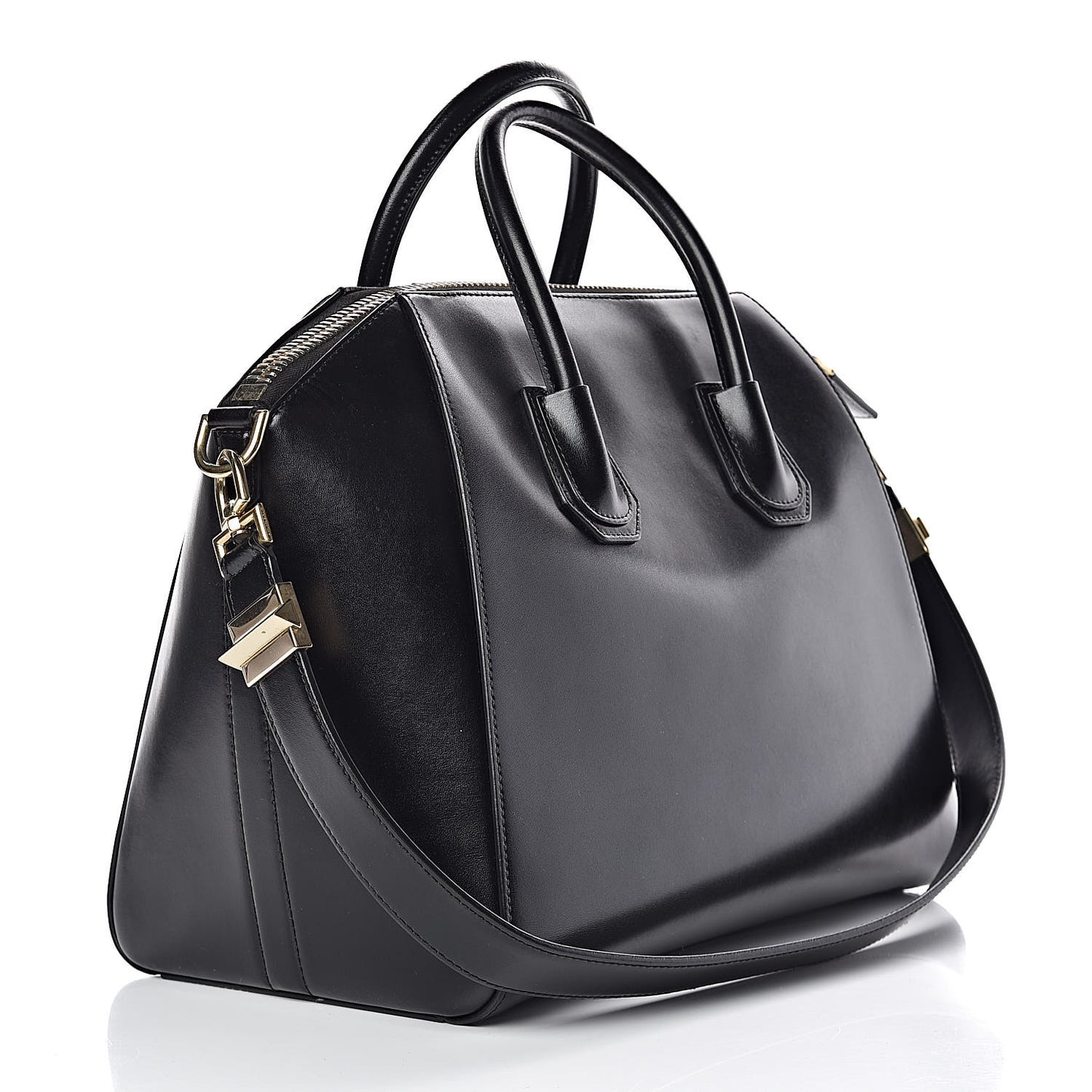 Shiny Lord Calfskin Medium Antigona Black