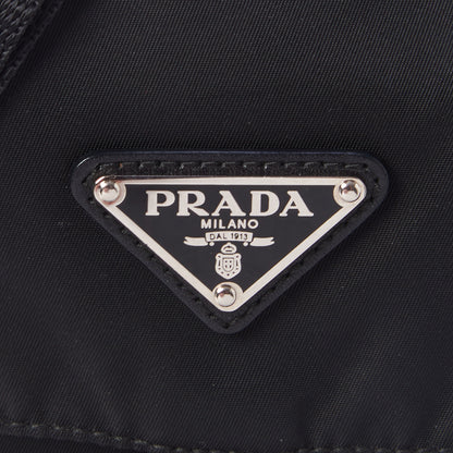 Prada Tessuto Nylon Single Buckle Messenger Bag Black 7 of 8