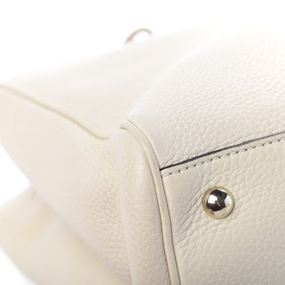 Gucci Pebbled Calfskin Medium Bamboo Shopper Tote Off White 11 of 13