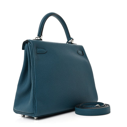 Hermes Togo Kelly Retourne 25 Vert Bosphore 3 of 13