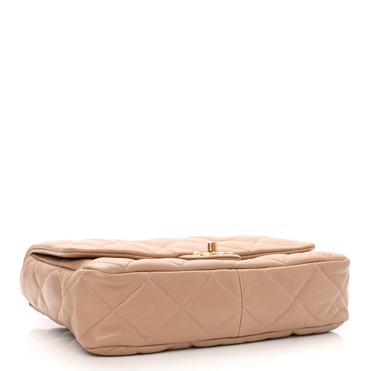 Chanel Lambskin Quilted Large CC Funky Town Flap Beige 4 of 11