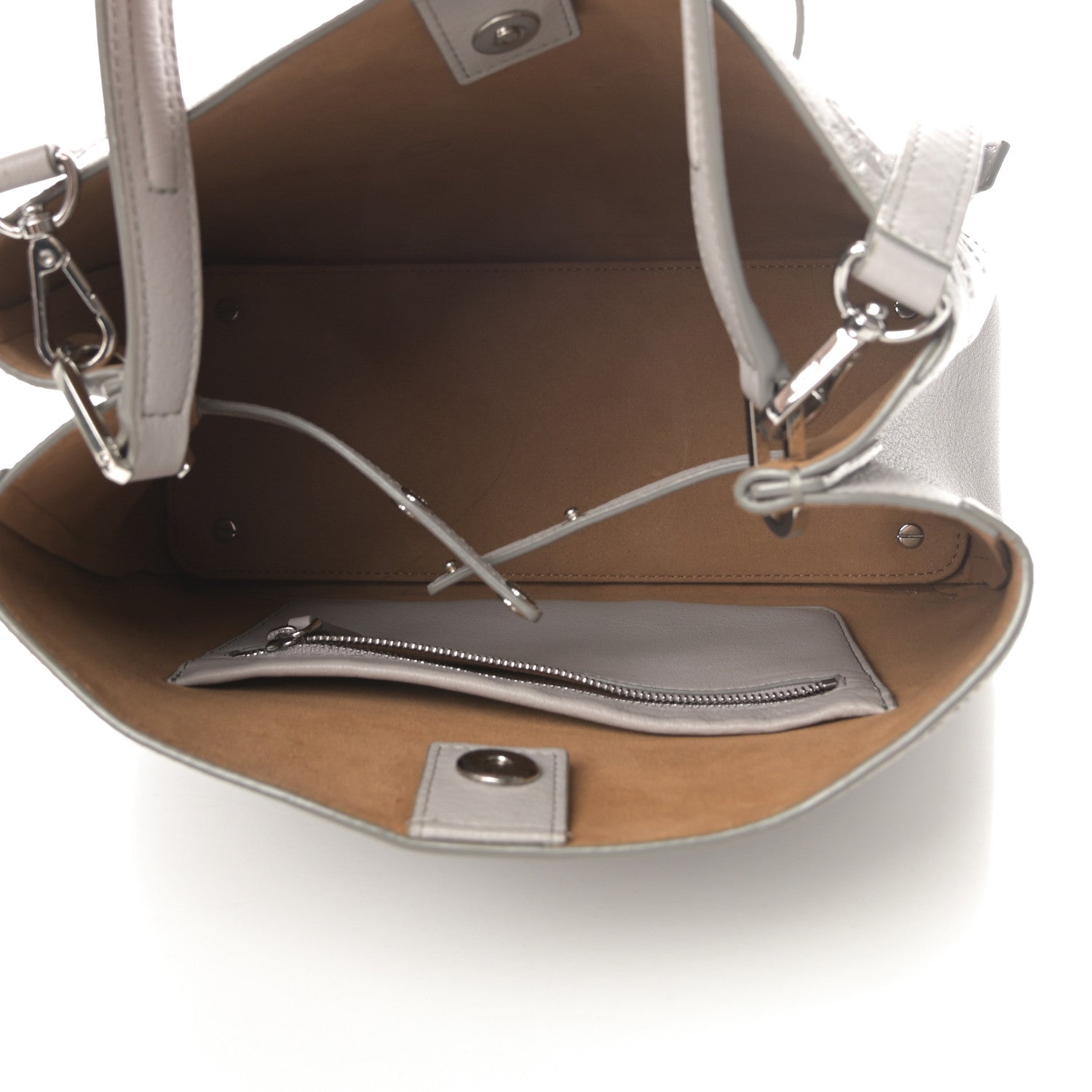 MCM Calfskin Ottomar Monogram Sarah Convertible Hobo Dove 5 of 15