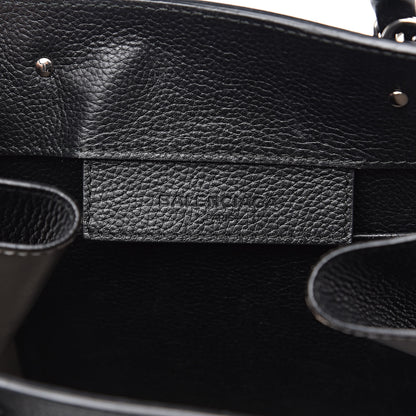 Balenciaga Grained Calfskin Papier Mini A4 Zip Around Tote Black 6 of 11