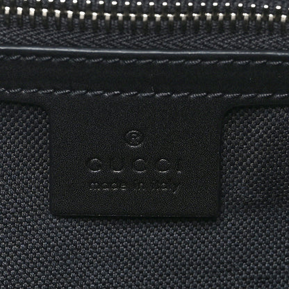 Gucci Soft GG Supreme Monogram Appia Calfskin Web Large Carry On Duffle Bag Black Grey 5 of 10