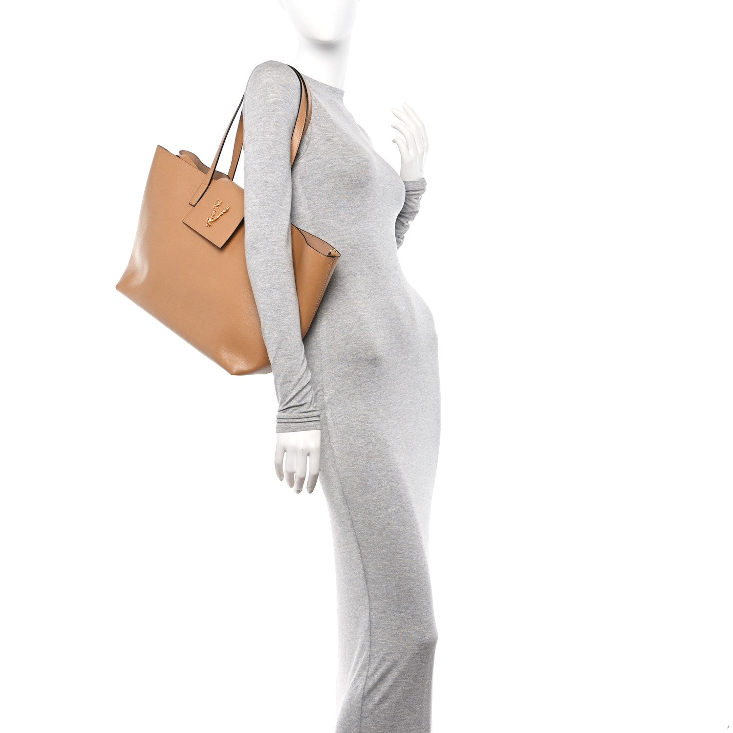 Versace Saffiano Virtus Tote Caramel 2 of 13