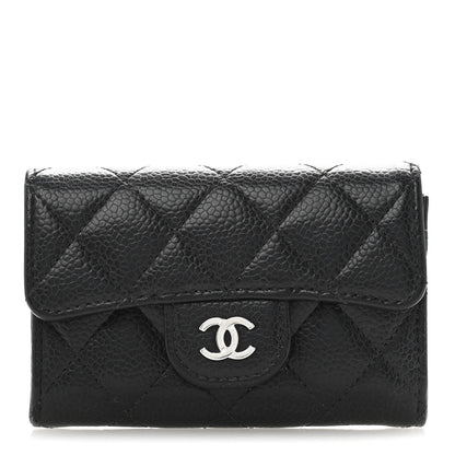Chanel Caviar Quilted Flap Card Holder Wallet Black 1 of 11