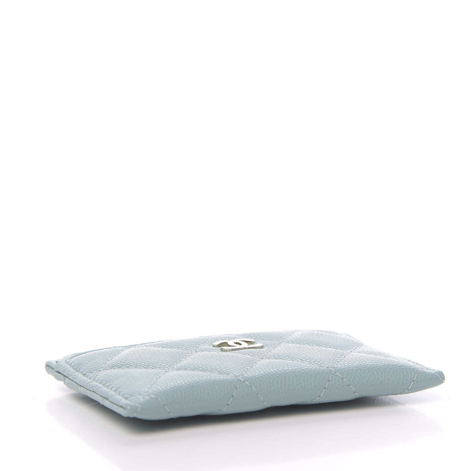 Chanel Caviar Quilted Card Holder Light Blue 4 of 9