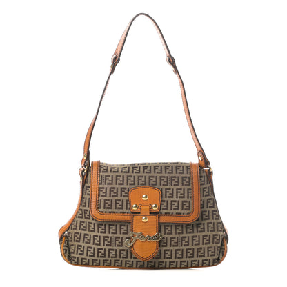 Fendi Zucchino Shoulder Bag Brown 1 of 12