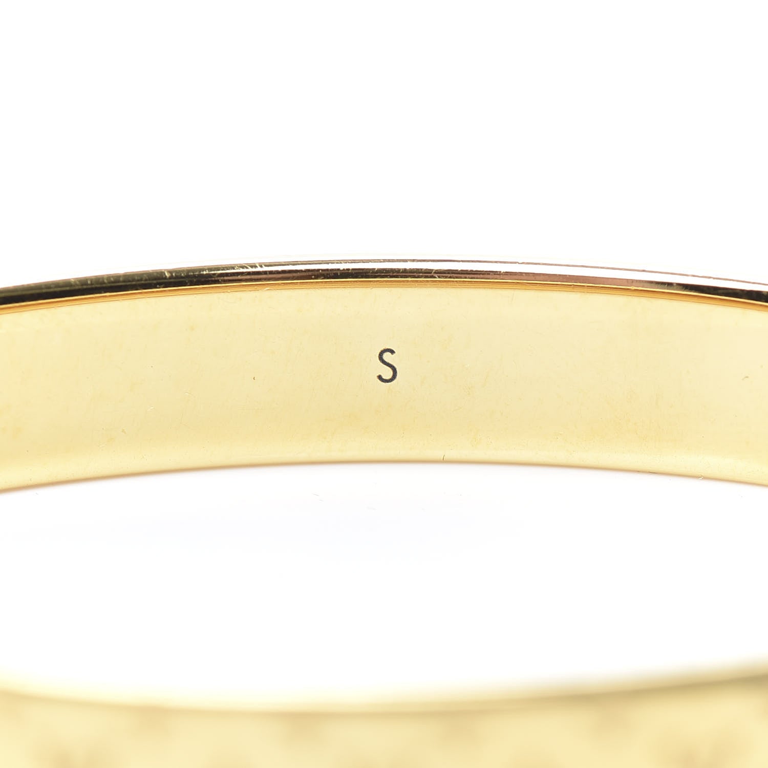 Louis Vuitton Brass Monogram Nanogram Cuff S Gold 5 of 7