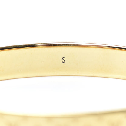 Louis Vuitton Brass Monogram Nanogram Cuff S Gold 5 of 7