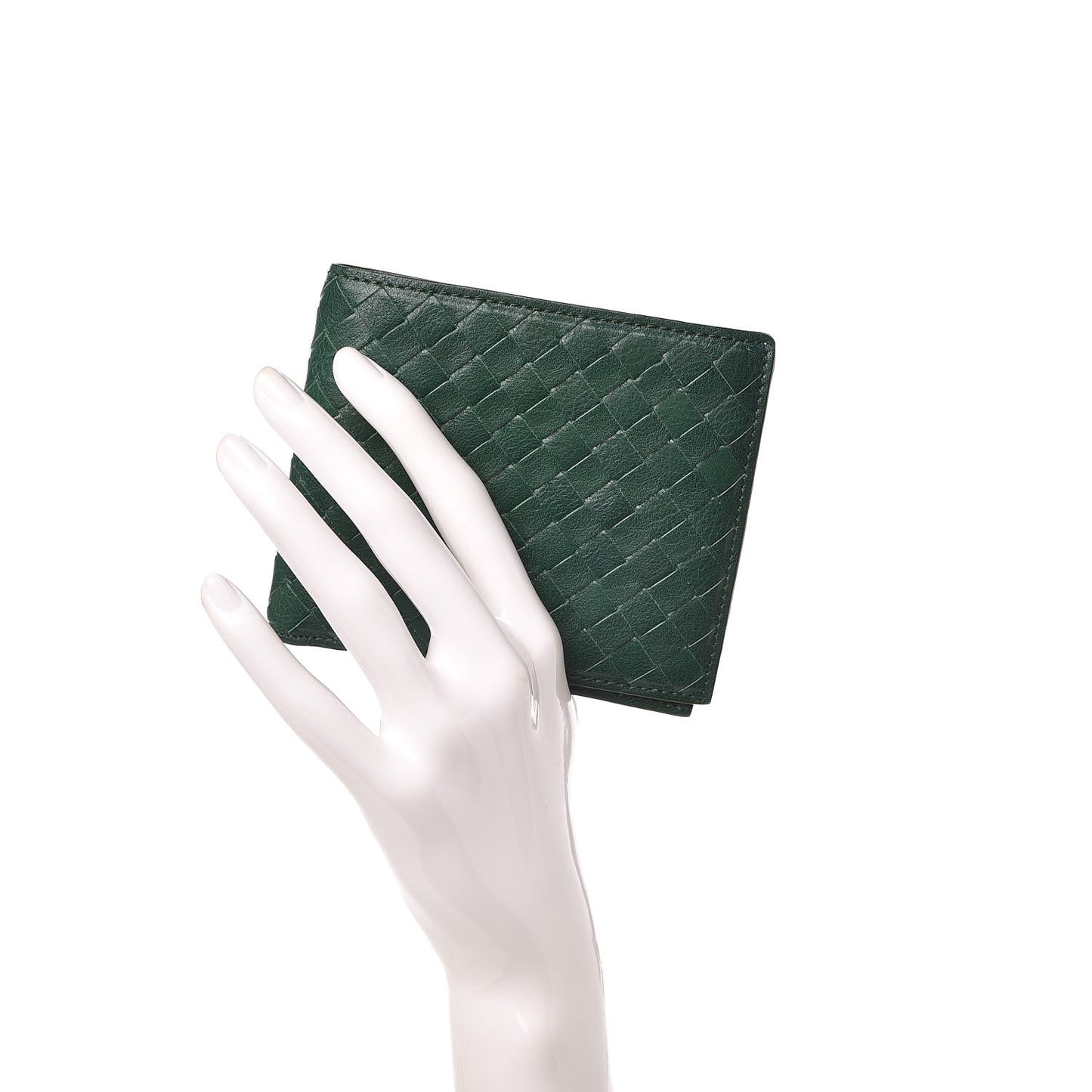 Nappa Intrecciato Bi-Fold Wallet Thyme