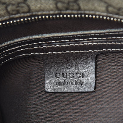 Gucci GG Supreme Monogram Selleria Calfskin Small Flat Side Zip Messenger Bag Beige Ebony Cocoa Dark Chocolate 6 of 23