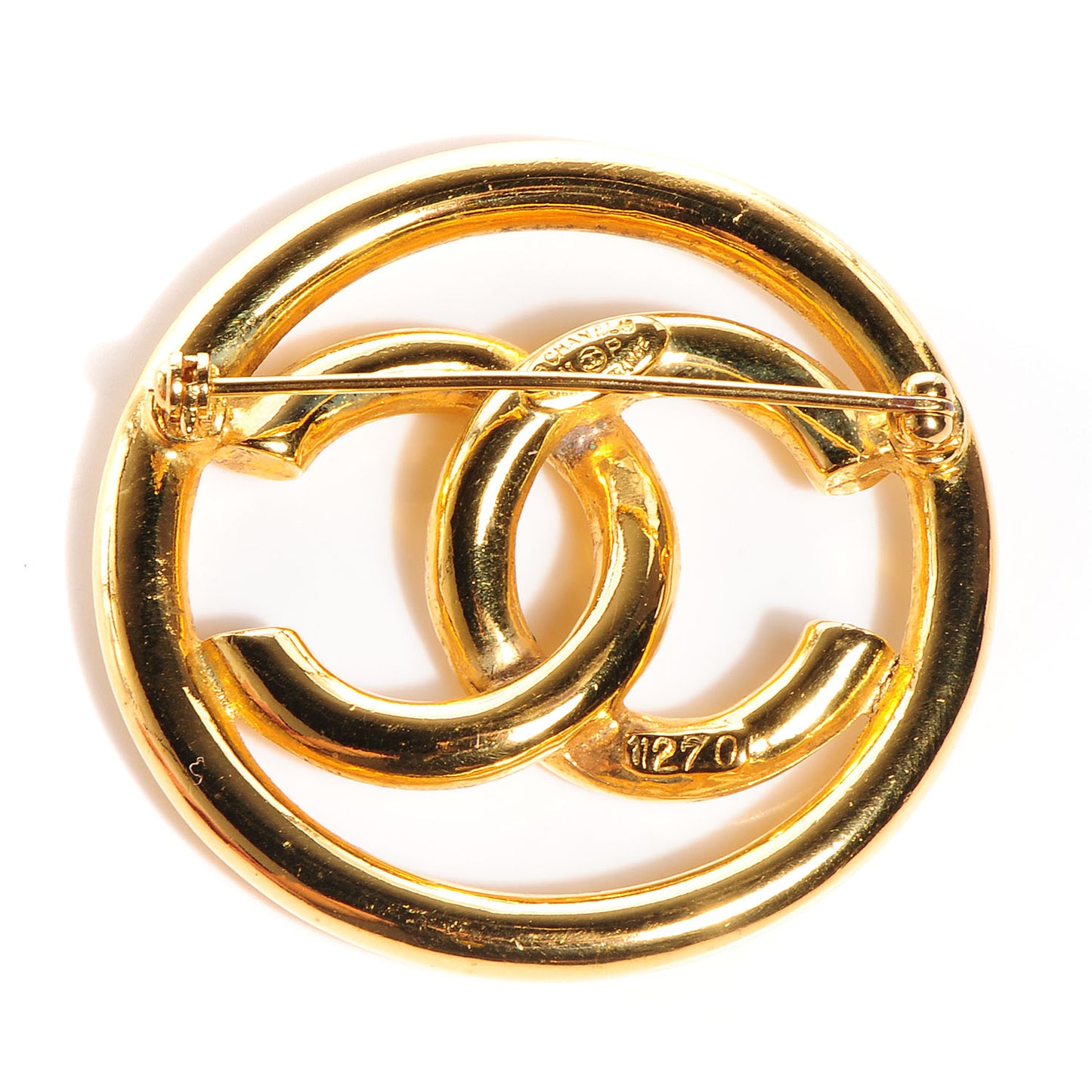 CC Brooch Pin Gold