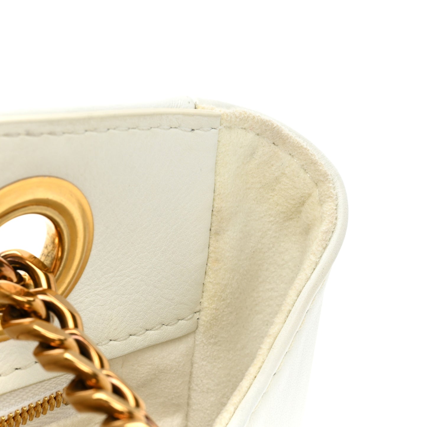 Calfskin New Wave Chain Tote Snow