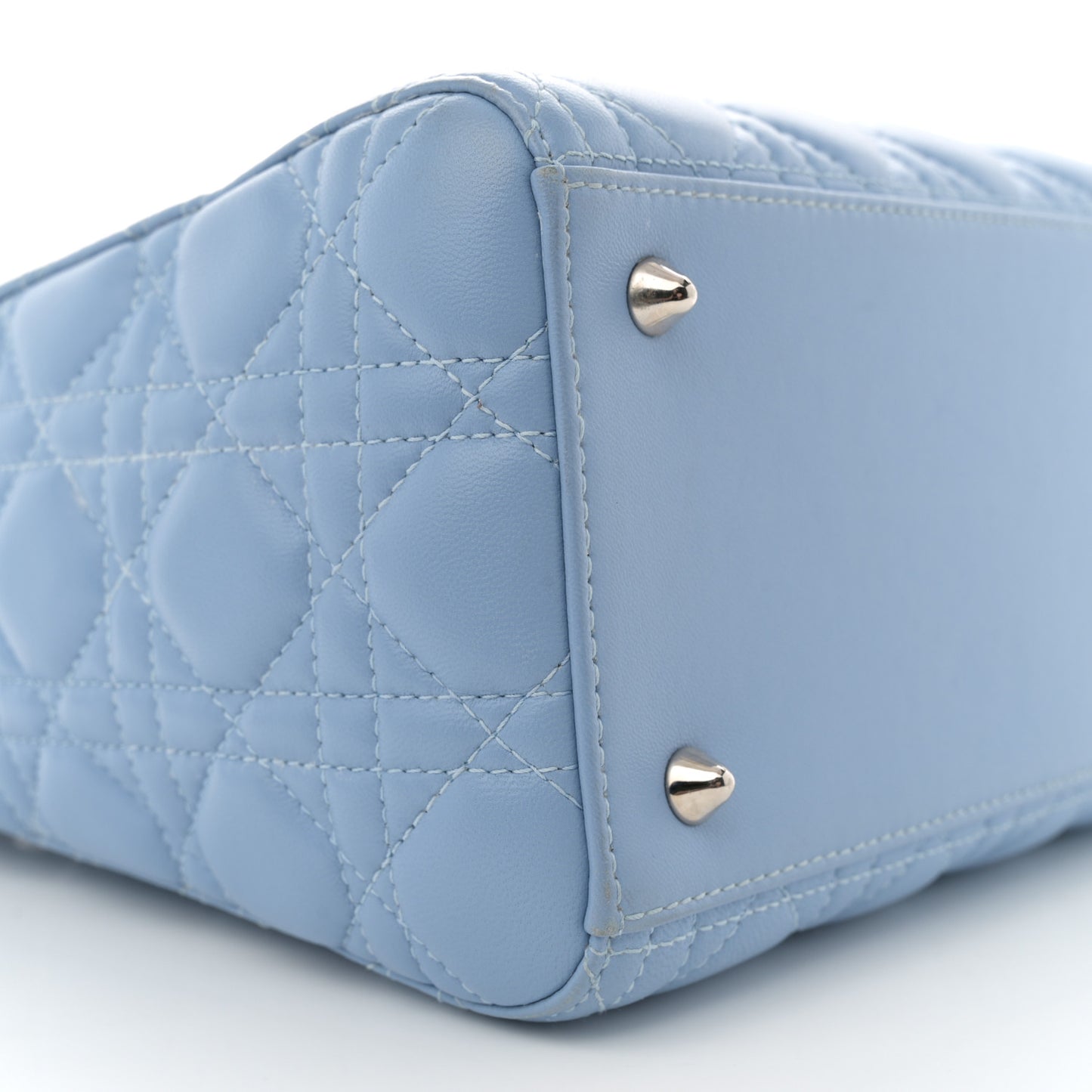 Lambskin Cannage Medium Lady Dior Light Blue