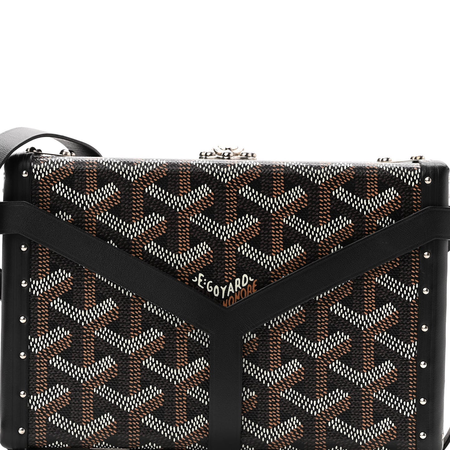 Goyardine Minaudiere Trunk Bag Black